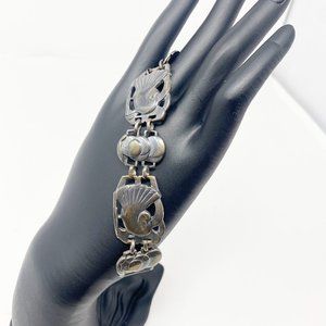 539 Vintage McClelland Barclay silver art deco bird link bracelet